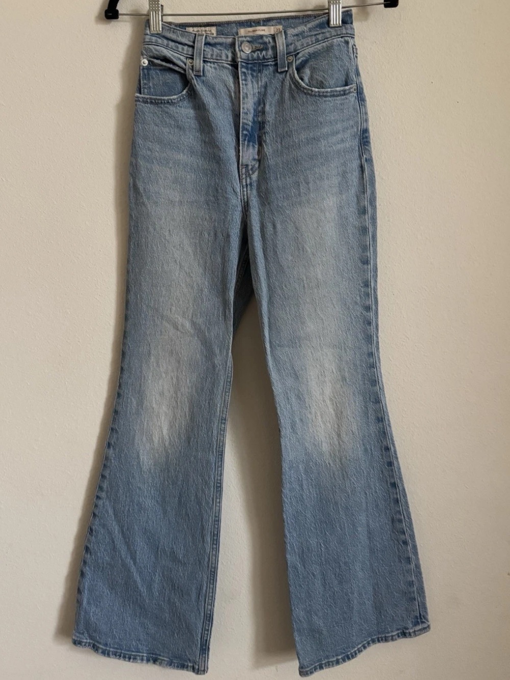 Levi’s 70s High Flare Denim light wash Jeans Size 23